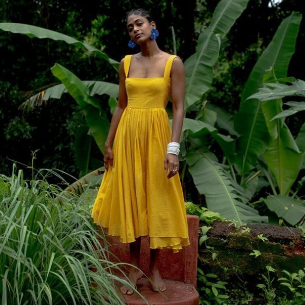 Bhoomi Marigold Midi Dress